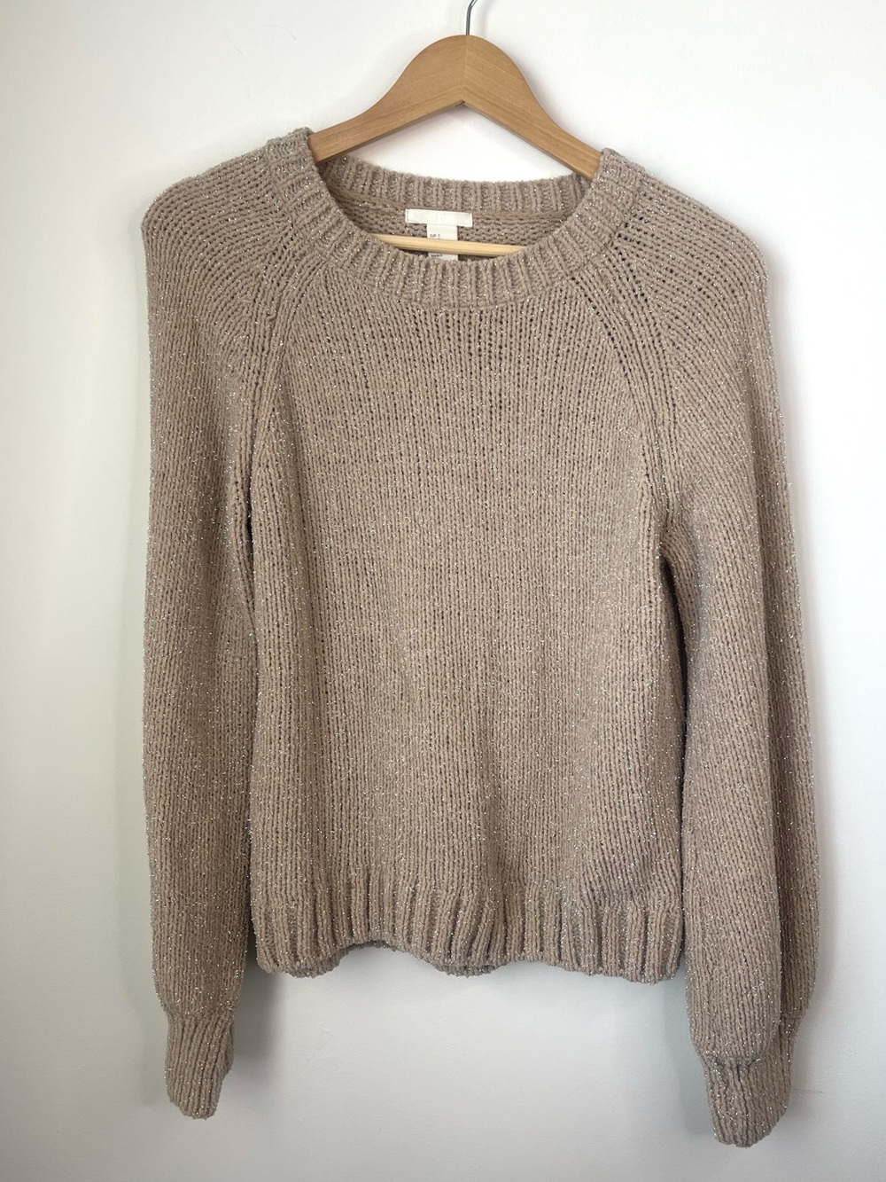 H&M crew neck gold sweater size small